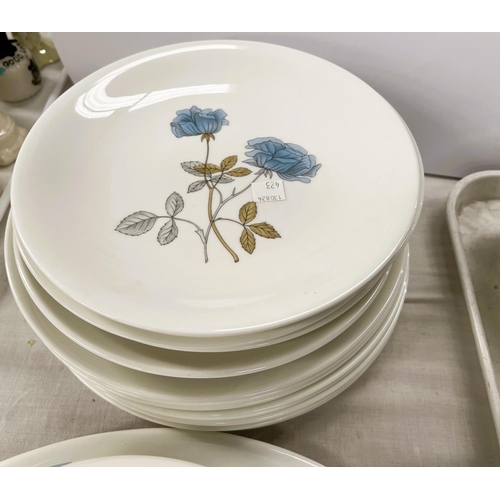 423 - A Wedgwood Ice Rose part dinner service (approx. 44 pieces)