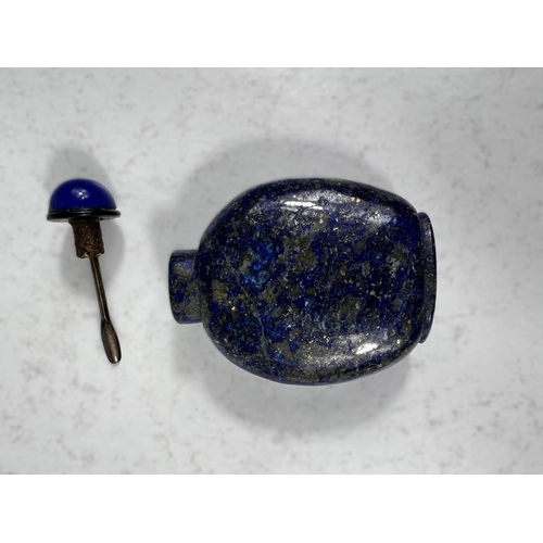 576C - A Chinese Lapis Lazuli snuff bottle, height 6cm