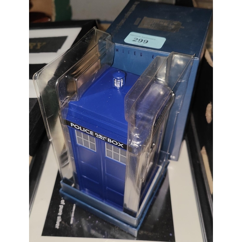 299 - Doctor Who limited edition 1oz silver collectable coin in Tardis, in original box.