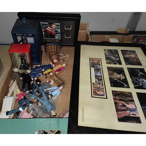 311 - Doctor Who: a selection of action figures, Star Trek Wrath of Khan cells framed etc, Lord of the Rin... 