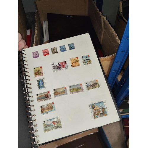 346 - Box of world stamps.