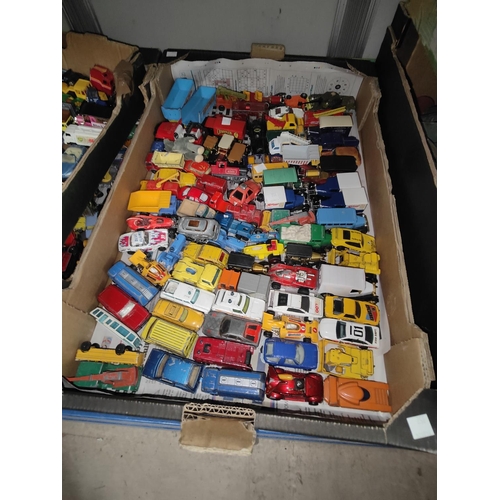 352 - DIECAST CARS, planes etc. - two trays.