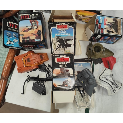 391 - A collection of Star Wars 1970's boxed vehicles Kenner AST-5, Kenner Tri-pod Laser Cannon, Palitoy I... 