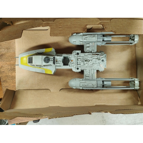 396 - A Star Wars Kenner Return of the Jedi Y-wing fighter and a Rebel Transport boxed (box a.f)