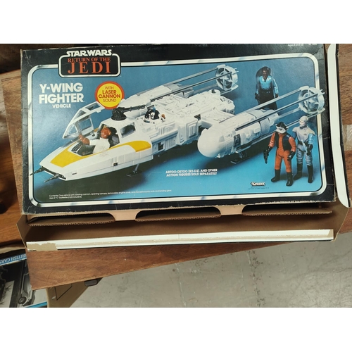 396 - A Star Wars Kenner Return of the Jedi Y-wing fighter and a Rebel Transport boxed (box a.f)