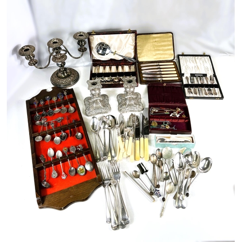 635 - A selection of boxed and loose silver plated cutlery