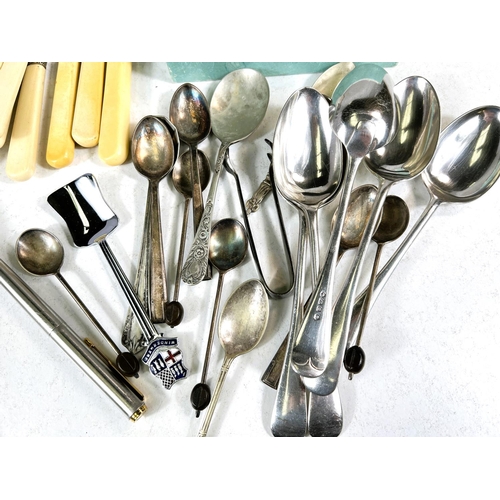 635 - A selection of boxed and loose silver plated cutlery