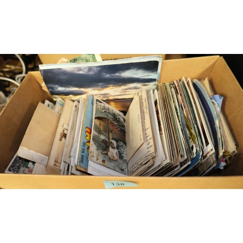 138 - A large collection of Edwardian and later postcards, Birthdays, views, etc