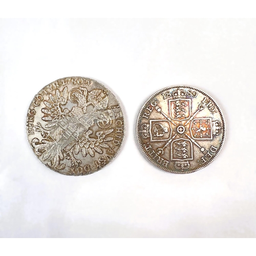 210 - GB: VICTORIA Double Florin, 1889, a Maria Theresa Dollar.