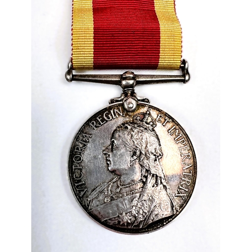 219 - A Queen Victoria China War Medal 1900 to 184059 G McDonald ABRN, no clasp.