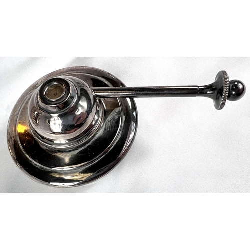685 - A Georgian style spirit kettle of oval form with gadrooned rim and lower section, the burner base wi... 