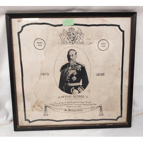 25C - A commemorative silk for King George V other Royal ephemera etc.