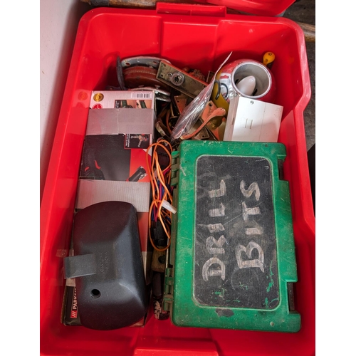 15 - A collection of tools in box and a ships Adze 