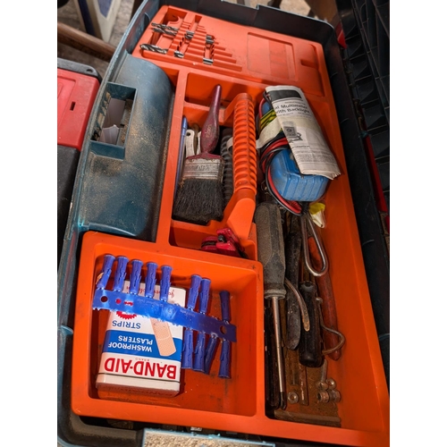 17 - A selection of tools in a tool box etc.