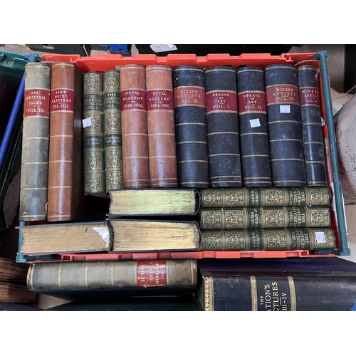 99 - A large collection various antique hard back books etc.