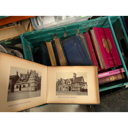 99A - A three albums of old photographs one containing black and white Tudor houses and a collection of bo... 