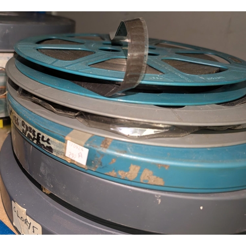 114 - 16mm films:- Caged Fury - 5 various reels; Farewell to Fame, 2 reel boxed, labelled; The Hurricane, ... 