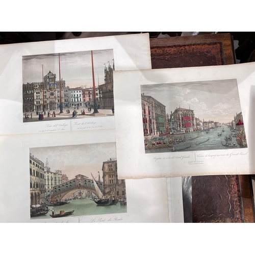 829 - VEDUTE PRINCIPALI DI VENEZIA, a suite of six hand coloured aquatints by Antonio Lazzari, 23x26cm, Ve... 