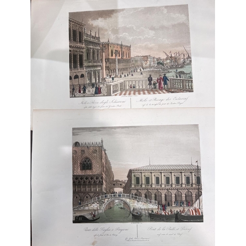 829 - VEDUTE PRINCIPALI DI VENEZIA, a suite of six hand coloured aquatints by Antonio Lazzari, 23x26cm, Ve... 