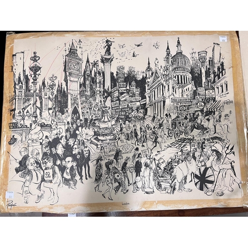 827 - William Papas (1927-2000), Manchester folio of black and white prints, and another of London.