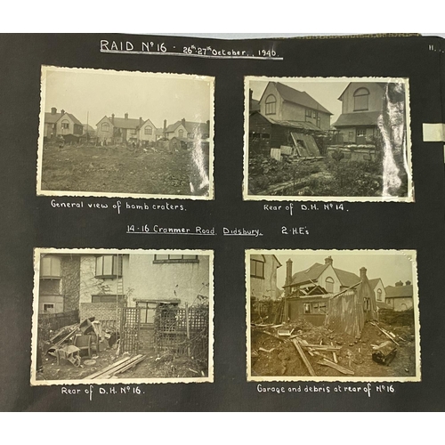 299 - MANCHESTER WWII AIR RAIDS, a group of 4 albums containing around 900 8 x 10cm photographs of bomb da... 