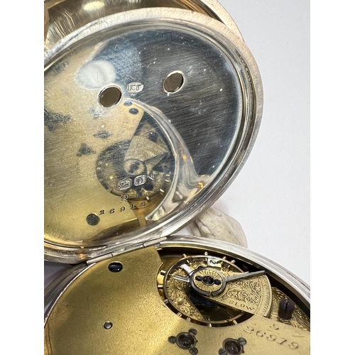 766 - A MARINE Decimal Chronograph serial no. 26919, silver case, Chester 1927.