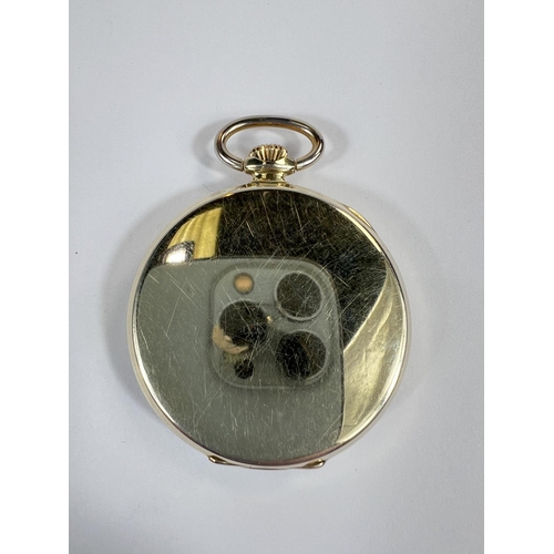 769 - LONGINES, a mid 20th Century slim pocket watch in gold filled case, 15 jewel movement.