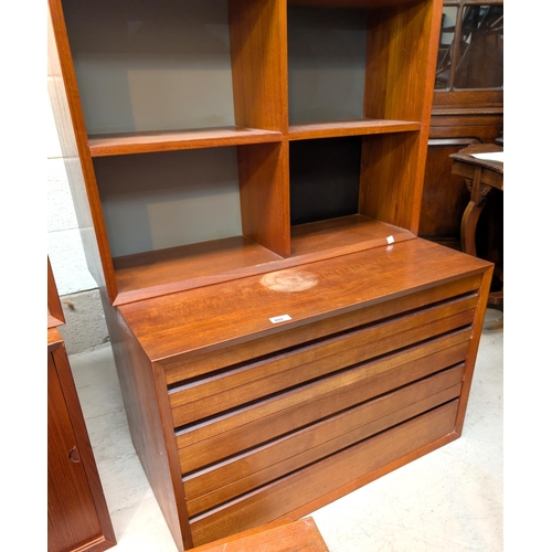 882 - Mid 20th century Teak Designer Royal System Wall Shelves, chest etc., Paul Cadovins for Cado, Denmar... 