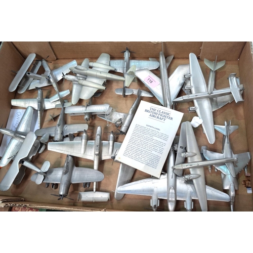 118 - A collection of approx. 20 metal models of WWII war planes.