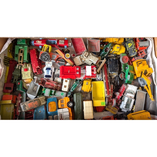 363 - A large selection of vintage diecast vehicles farm, lorries etc