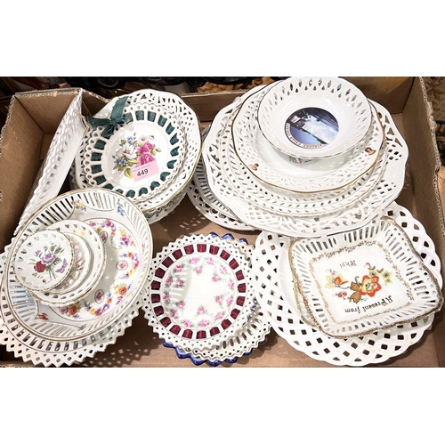 449 - A large selection of decorative ribbon plates.