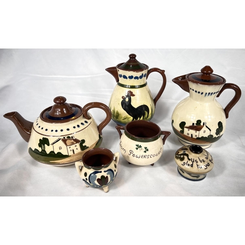 570 - A large collection of Motto pottery, jugs, pots, tea ware etc.