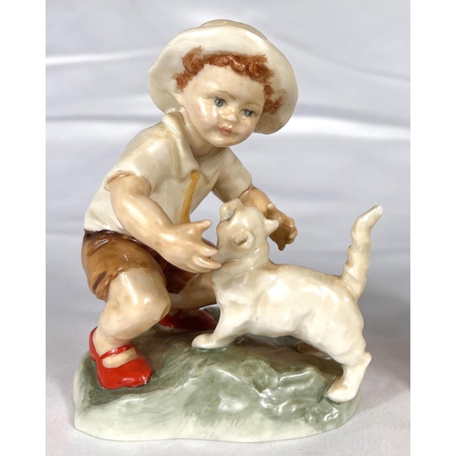 583 - Royal Worcester: a porcelain figure 'Wednesday's Child', 16cm and another 'Snowy'No bids sold with n... 