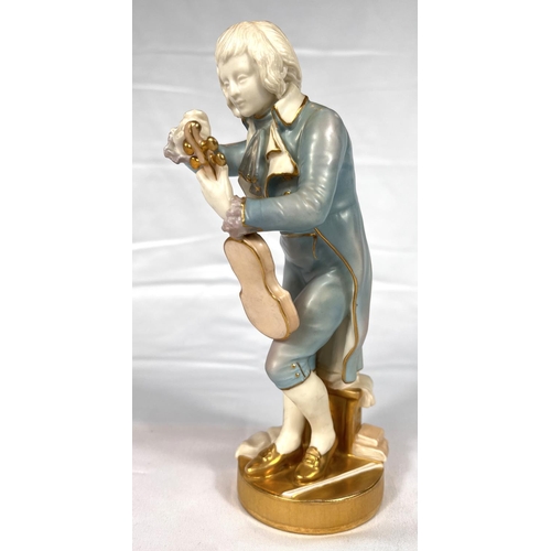 584 - Royal Worcester: a porcelain figure 'The Violinist', 1847, 20cm