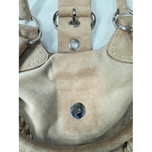 80 - Prada lady's suede handbag, genuine.