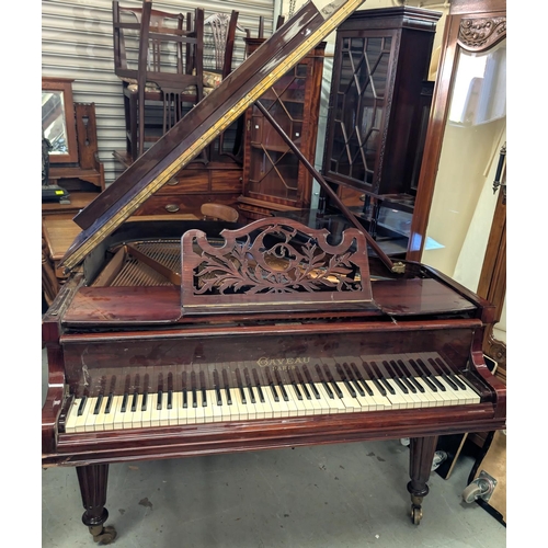 872 - An early 20th Century Gaveau Paris baby grand piano