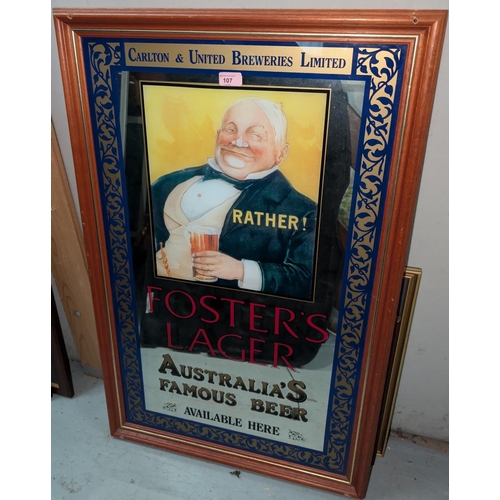 107 - An Australian pub advertising mirror for 