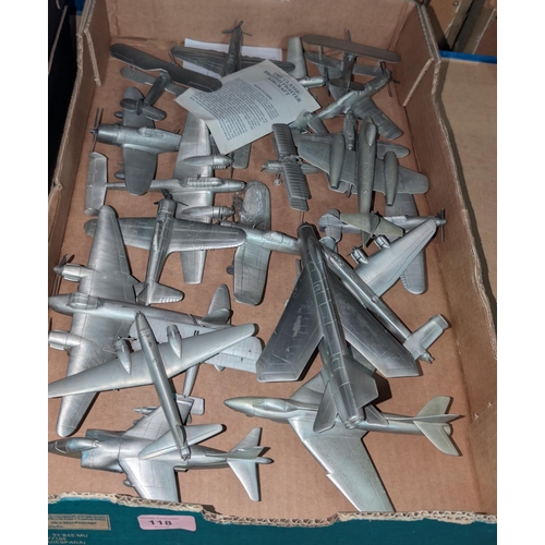 118 - A collection of approx. 20 metal models of WWII war planes.