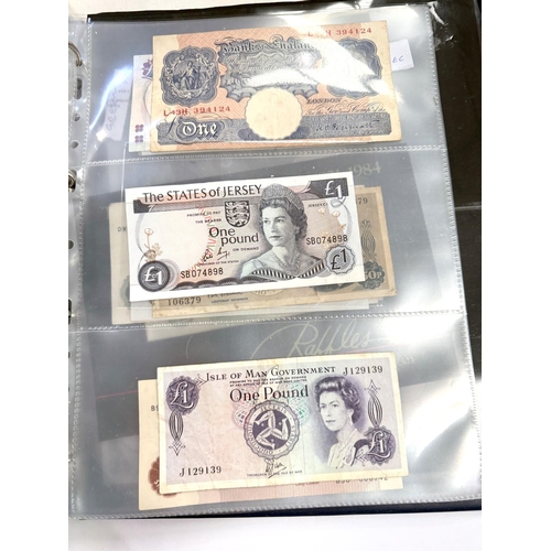 241 - GB: a collection of bank notes in album including O'Brien (replacement) etc.