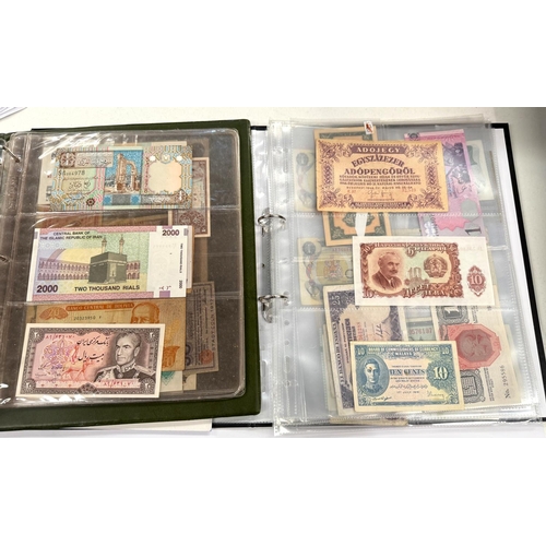 242 - WORLD BANKNOTES - a collection in album. Includes Turkey, Germany, China etc (over 30 notes) and ano... 