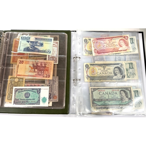 242 - WORLD BANKNOTES - a collection in album. Includes Turkey, Germany, China etc (over 30 notes) and ano... 