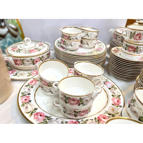 421A - A 37-piece Royal Worcester Royal Garden dinner service teapot plates, etc.