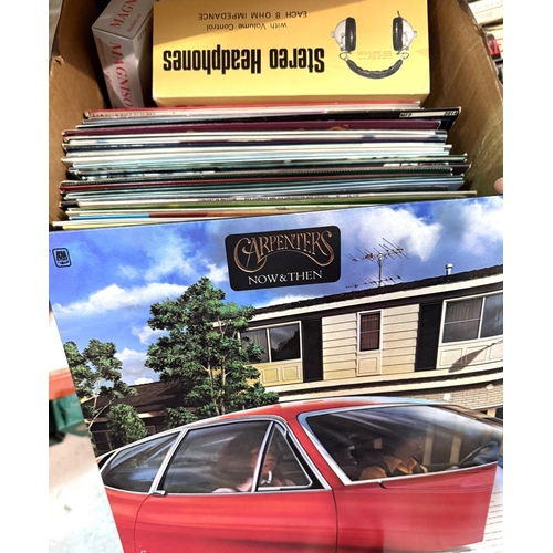 54 - A large selection of vinyl LPs - The Beatles 'Help', Carpenters 'Now and Then', then mainly easy lis... 