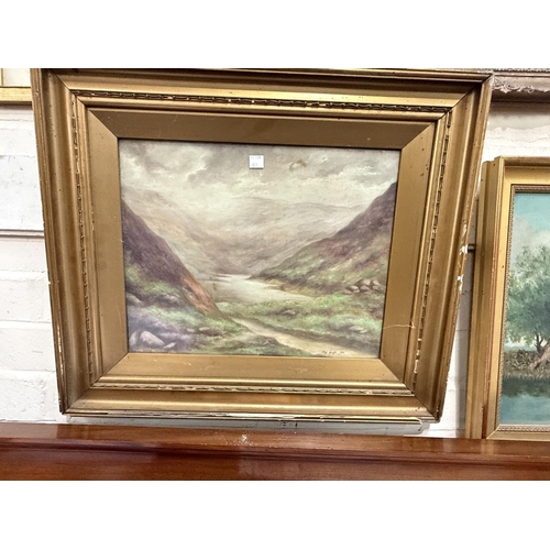 822 - Ewbank, pair of oil, rural scenes, oil on canvas and a similar picture.