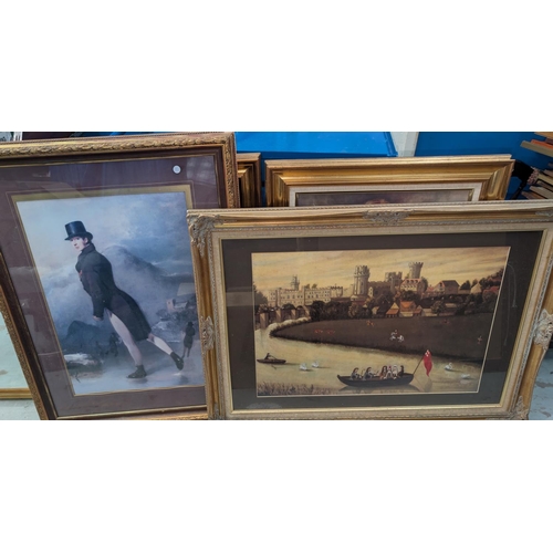 13 - A selection of traditional framed prints.