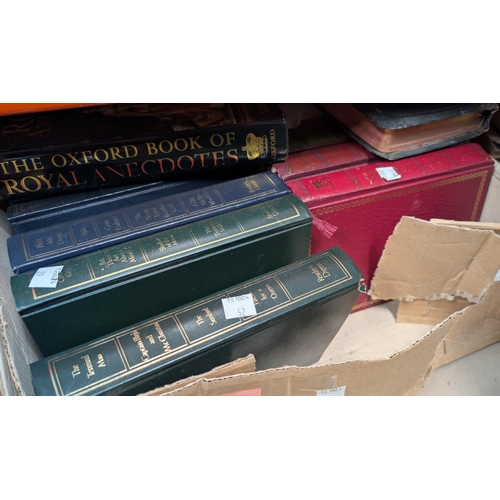 52 - A selection of leather effect classic books and a selection of vintage books, The Gresham Comprehens... 