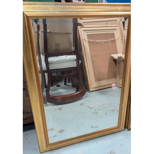 85 - A gilt framed mirror 71x48cm and other mirrors.