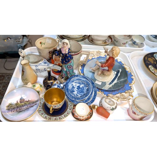 592 - Royal Worcester: a cabinet cup and saucer; a selection of decorative and miniature ceramics