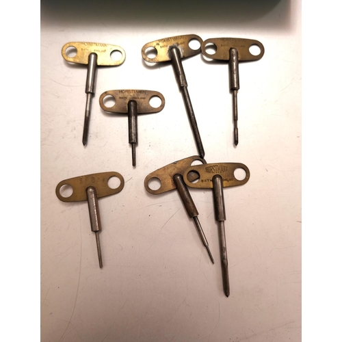 10 - A collection of Horstmann keys with precision drill ends, various sizes.