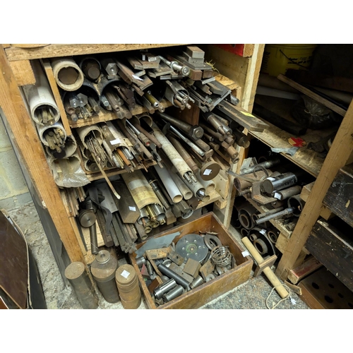 121 - A large assortment of metal stock of various types and sizes, mainly steel.